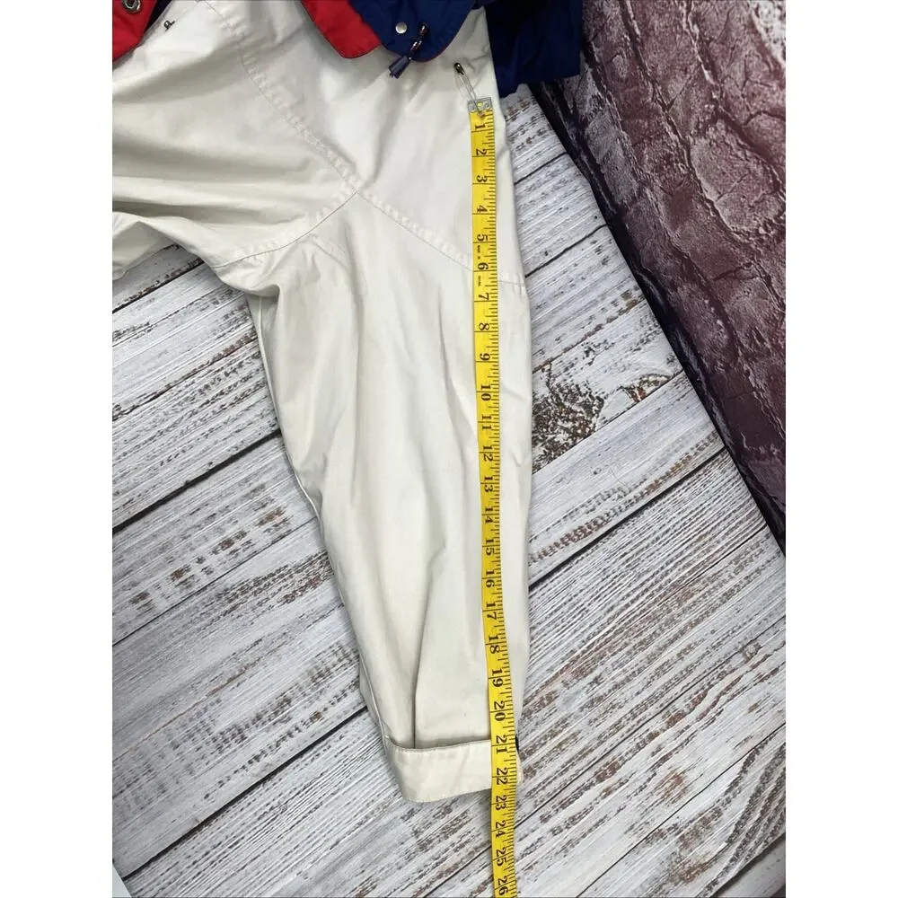 Vintage Pacific Trail, Women’s trail jacket with hood size Cream, Blue Size S
